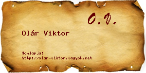 Olár Viktor névjegykártya